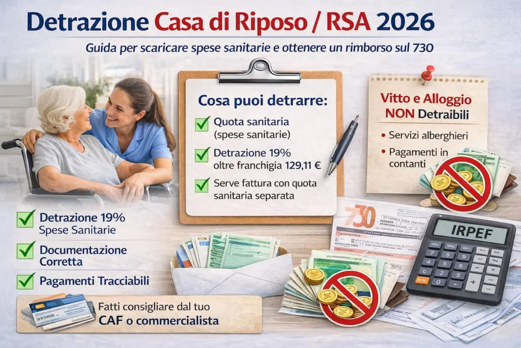 Detrazione casa di riposo 2026