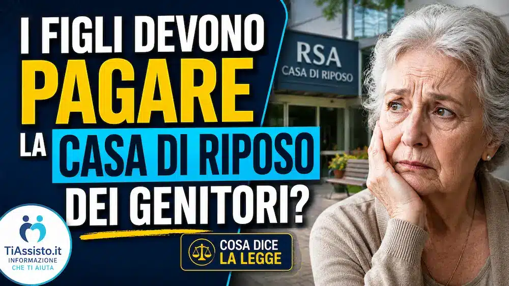 Anziana triste a casa mentre i figli discutono sul prendersi cura del genitore
