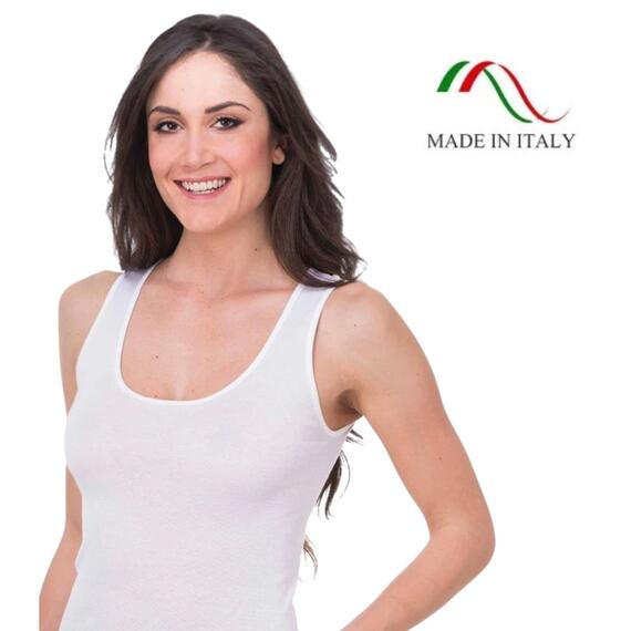 Canottiera donna Leable in cotone a spalla larga