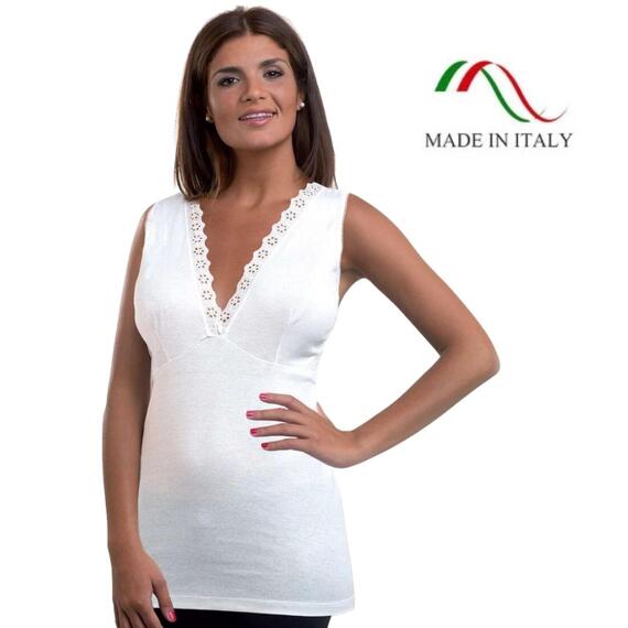 Canottiera donna Leable in cotone con forma seno