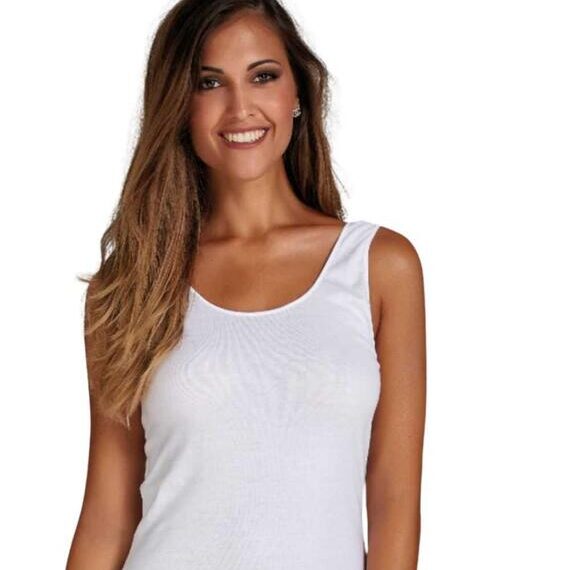 Canottiere donna in cotone makò bianche – 3 pezzi