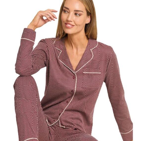 Pigiama donna Jadea aperto in interlock