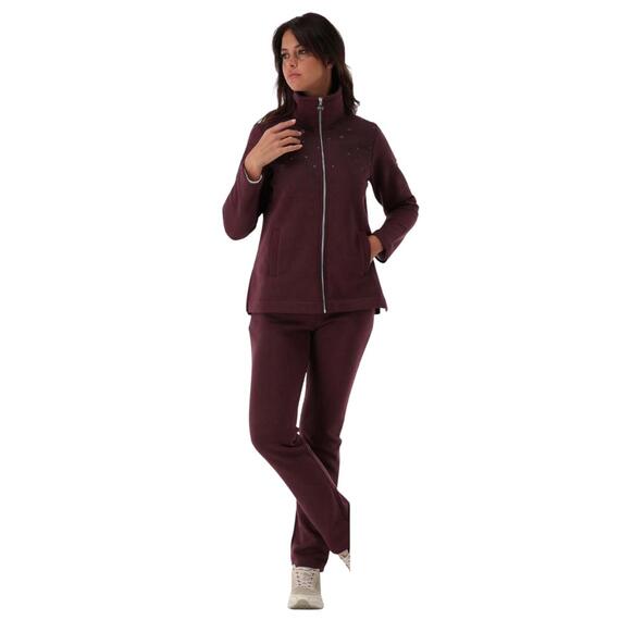 Tuta donna Campagnolo felpata con collo alto e zip integrale