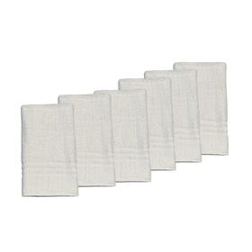 Asciugamani bianchi donna in cotone 60 × 100 cm – 6 pezzi