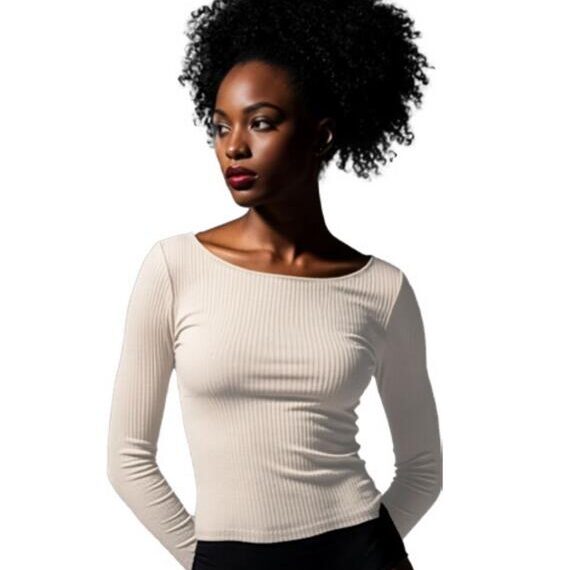 Maglia donna Prisco in cashmere e modal ultralight a costine