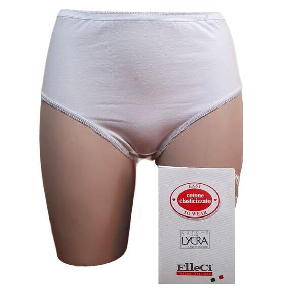 Slip Donna Vita Alta In Cotone Elasticizzato Elleci 001