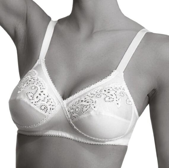 Reggiseno Anita in cotone con dettagli Sangallo
