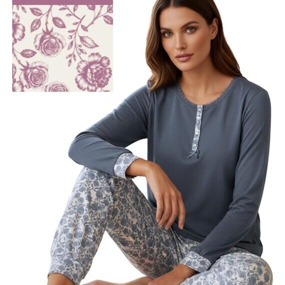 Pigiama donna Karelpiù in caldo jersey di cotone