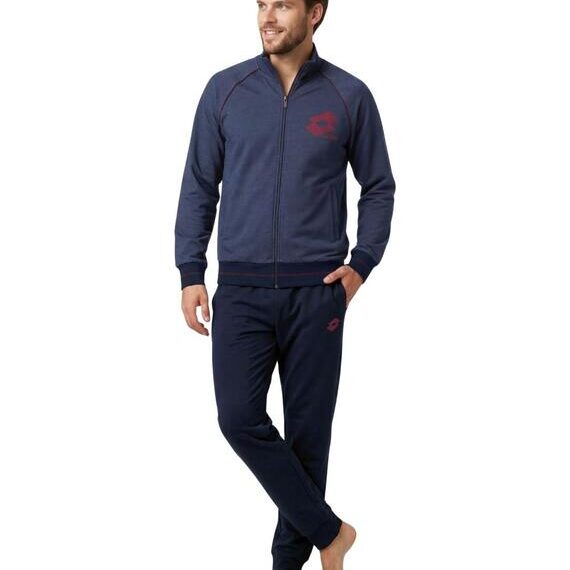 Tuta uomo Lotto in cotone felpato con zip