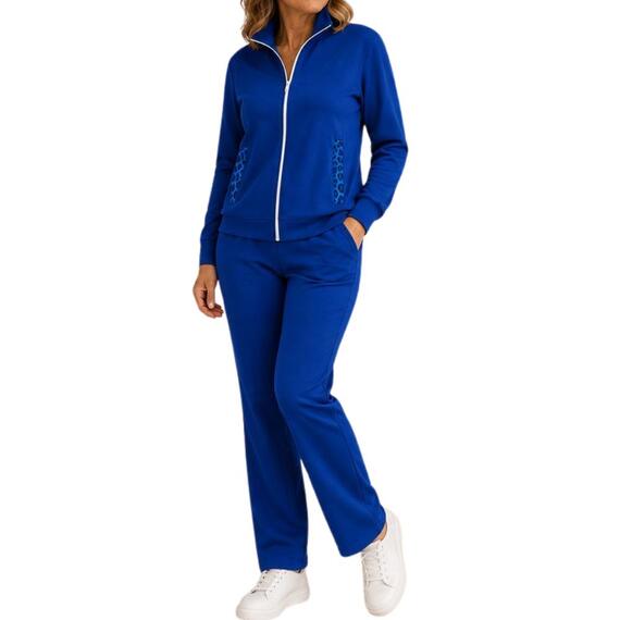 Tuta donna animalier con zip integrale